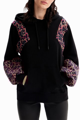 Sweat regular à capuche - Noir