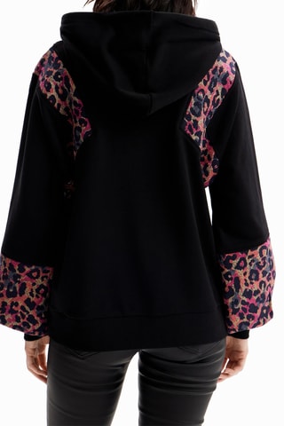 Sweat regular à capuche - Noir