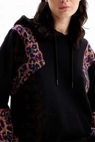 Sweat regular à capuche - Noir