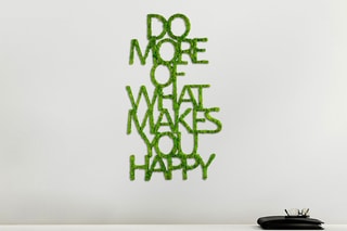 Décoration murale Do More Of What Makes You Happy - Vert - 41 x 70 x 0,6 cm