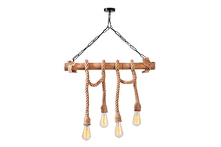 Suspension Erebos - Naturel - 4 x 100 W - En bois