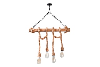 Suspension Erebos - Naturel - 4 x 100 W - En bois