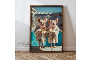 Peinture décorative encadrée en MDF Hadrien - 35 x 47 cm
