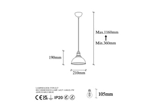 Suspension - Bronze - 15 W