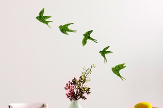 Décoration murale Swallows - Vert - 19 x 18 cm / 19 x 19 cm / 19 x 11 cm / 19 x 17 cm / 19 x 14 cm