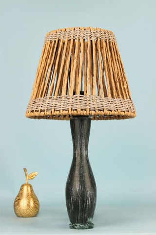 Lampe à poser en bois - Bleu foncé