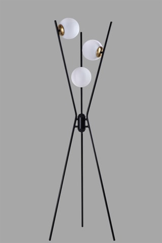 Lampadaire trépied - Noir - 3 x 40 W