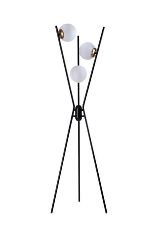 Lampadaire trépied - Noir - 3 x 40 W
