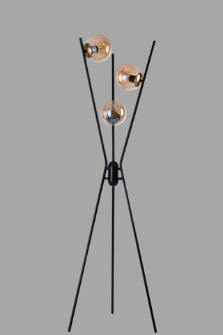 Lampadaire trépied - Noir - 3 x 40 W