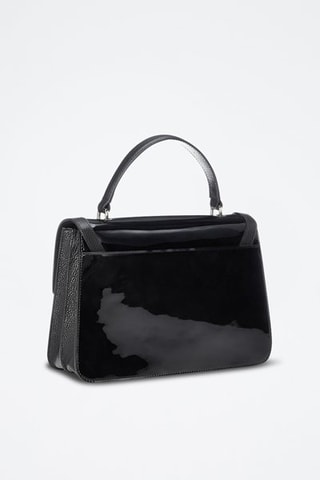 Lakleren Handtas Bella S - Zwart