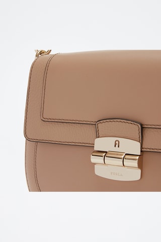 Leren Schoudertas de veau Club 2 S - Beige