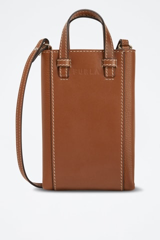 Leren Schoudertas Miastella Mini - Camel