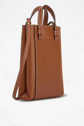 Leren Schoudertas Miastella Mini - Camel
