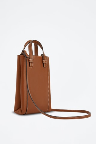 Leren Schoudertas Miastella Mini - Camel