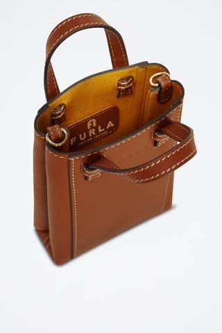 Leren Schoudertas Miastella Mini - Camel
