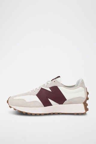 Sneakers en nubuck WS327 Beige et bordeaux