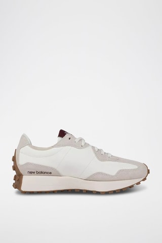 Sneakers en nubuck WS327 Beige et bordeaux