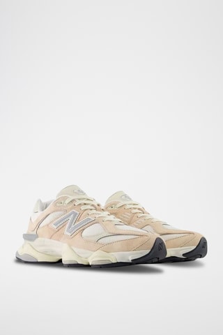 Baskets en cuir 9060 - Rose et blanc