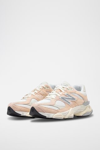 Baskets en cuir 9060 - Rose et blanc
