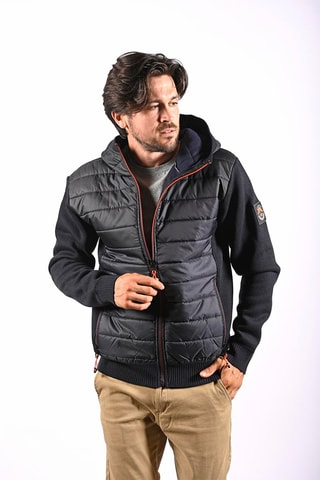 Vest met Capuchon Yoking Marineblauw