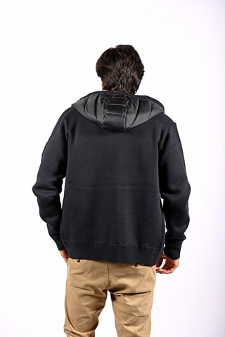 Vest met Capuchon Yoking Marineblauw