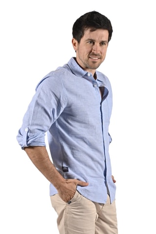 Linnen Overhemd Rony - Blauw