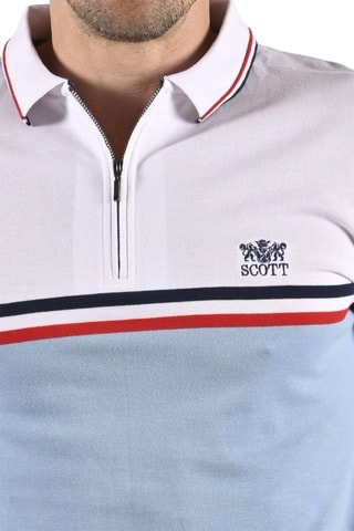 Polo Estos - Blanc et bleu