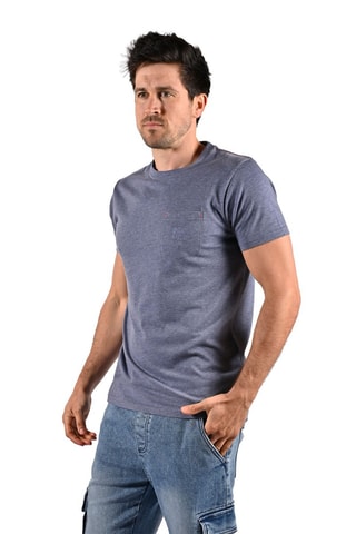 T-shirt Pochot Gemêleerd Blauw