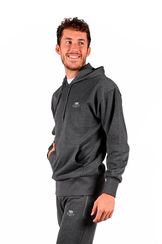 Sweater met Capuchon Kangou Gemêleerd Koolzwart
