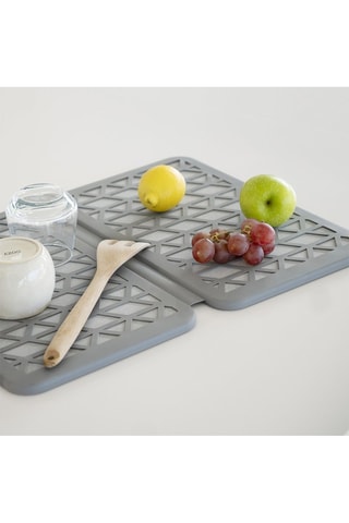 Tapis égouttoir pliable - Gris