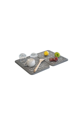 Tapis égouttoir pliable - Gris