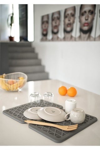 Tapis égouttoir pliable - Ardoise
