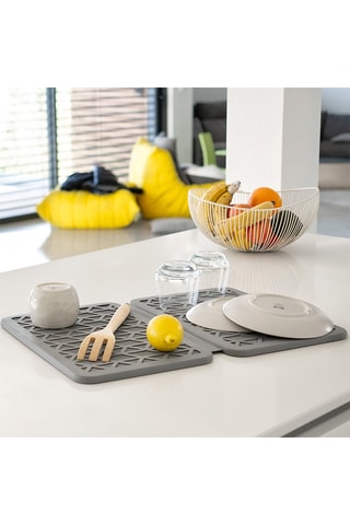 Tapis égouttoir pliable - Ardoise