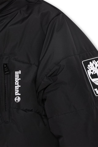 Lange gewatteerde jas met capuchon - Zwart - Timberland
