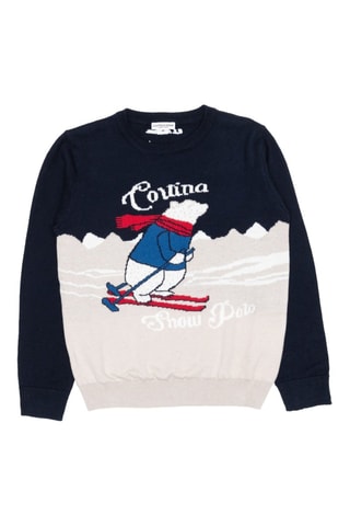 Camisola - Azul-marinho e bege