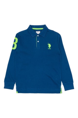 Polo - Azul e verde-claro