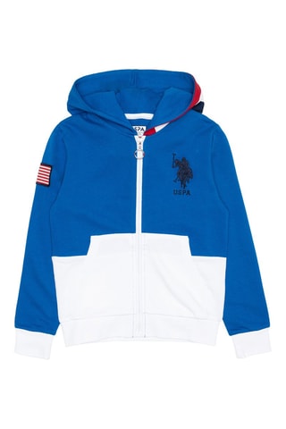 Sweat com capuz - Azul e branco