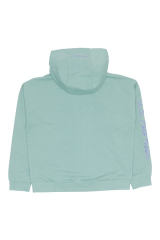 Sweat com capuz - Verde-água