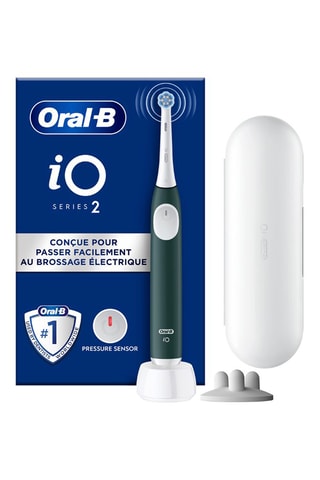 Brosse à dents électrique iO2 avec étui de voyage - 3 niveaux d’intensité de brossage