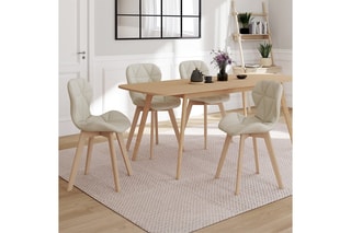 4 chaises en bois Gatsby - 46 x 79 x 50 cm