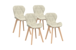 4 chaises en bois Gatsby - 46 x 79 x 50 cm