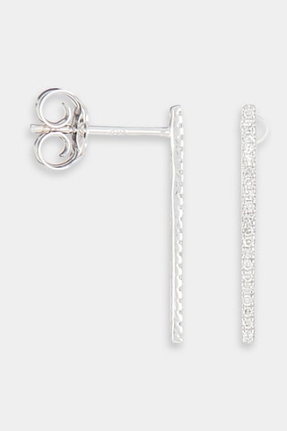 Oorbellen Straight Fall  Witgoud en Diamanten 0,1 Karaat/40