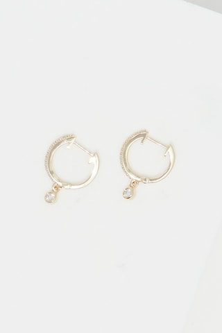 Creolen Charms Geelgoud en Diamanten