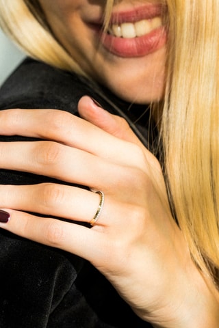 Trouwring Divine   Geelgoud en Diamanten