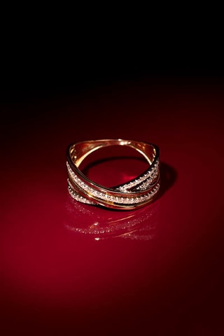 Ring Lampang Geelgoud en Diamanten