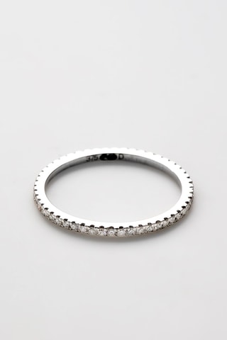 Trouwring Tour Complet Witgoud en Diamanten
