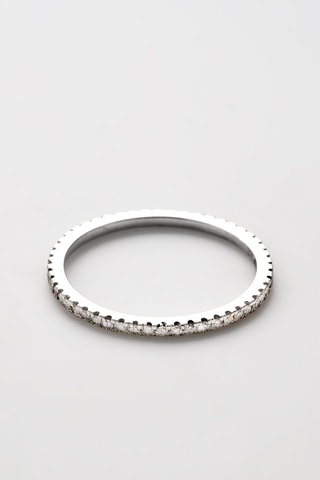 Trouwring Tour Complet Witgoud en Diamanten