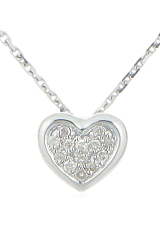 Ketting Petit Cœur  Witgoud en Diamanten