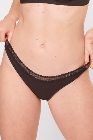 2 Tanga’s Go Ribbed - Zwart