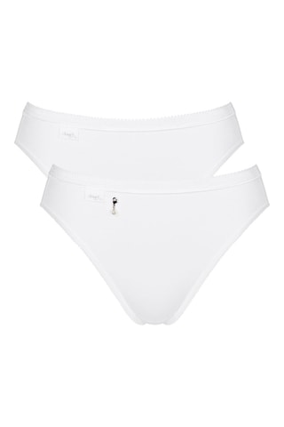 2 Hipsters Hoge Taille Basic H Pearl Midi - Wit
 